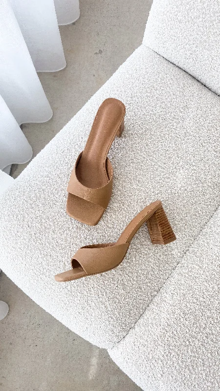 Stiletto Heel Pumps with Perfect Fit--Nattie Heel - Oak-Fashionable & Classic