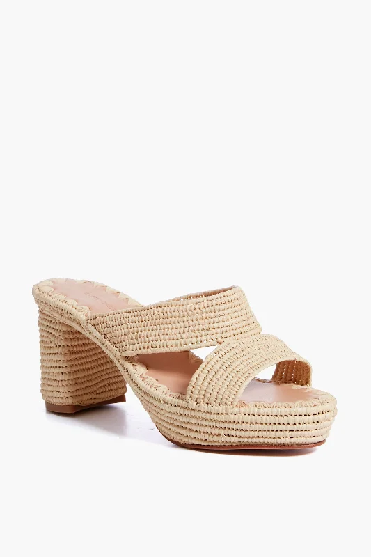 Stiletto Heel Pumps with Perfect Fit--Natural Raffia Andre Heels-Fashionable & Classic