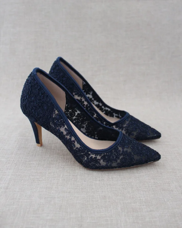 Lace Evening Pump---Elegant Evening Heels for Weddings and Parties