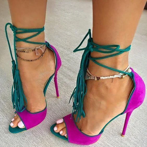 Lace-Up Gladiator Heels---Affordable Strappy Platform Heels with Premium Quality