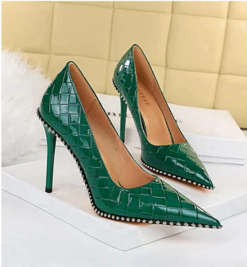 Versatile Dress Heels for Formal and Casual Wear---New Style Ladies Office Shoes 9 CM Pointed Pumps Shoes Women Trendy Big Size Fitness Night Club Women's Pumps