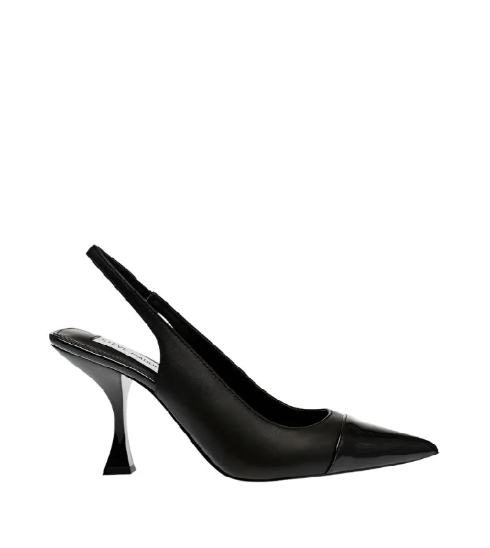 NILES BLACK LEATHER---Comfortable Leather Pumps for Office and Everyday Wear