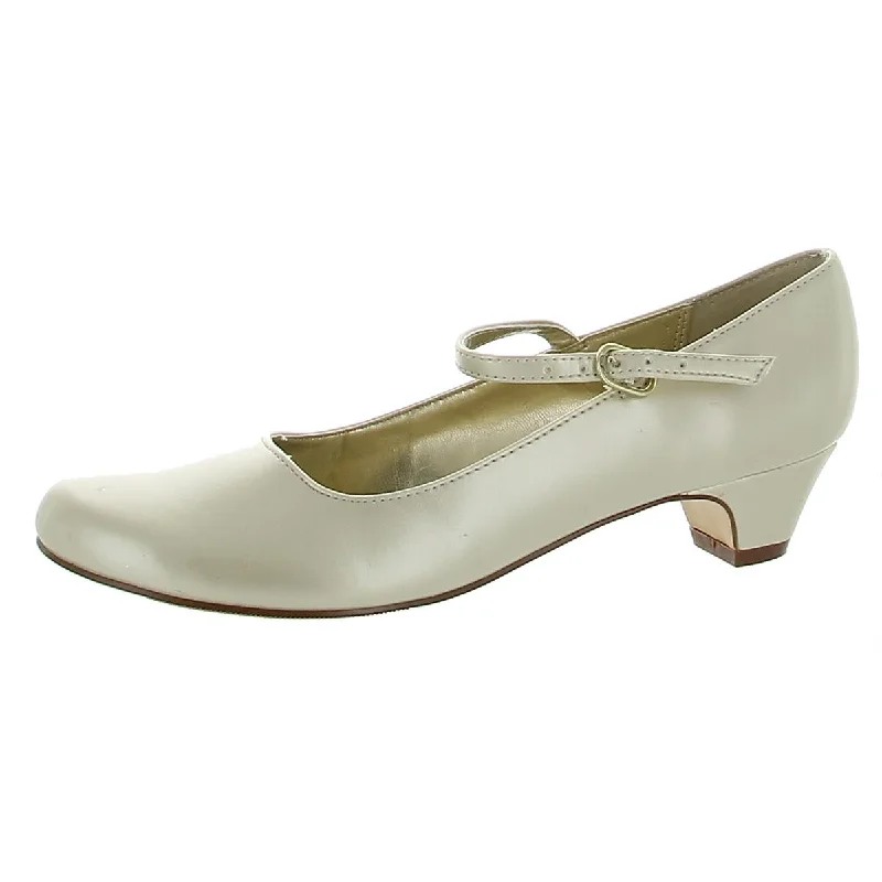 Stylish Slip-On Pumps for Quick Elegance---Nina Womens Faux Leather Slip On Block Heels