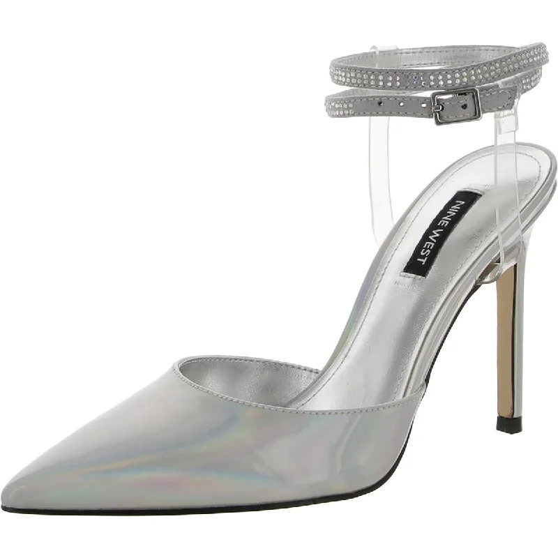 Nine West Womens Frant 3 Iridescent Embellished Pumps---Chic Embellished Pumps for a Glamorous Look