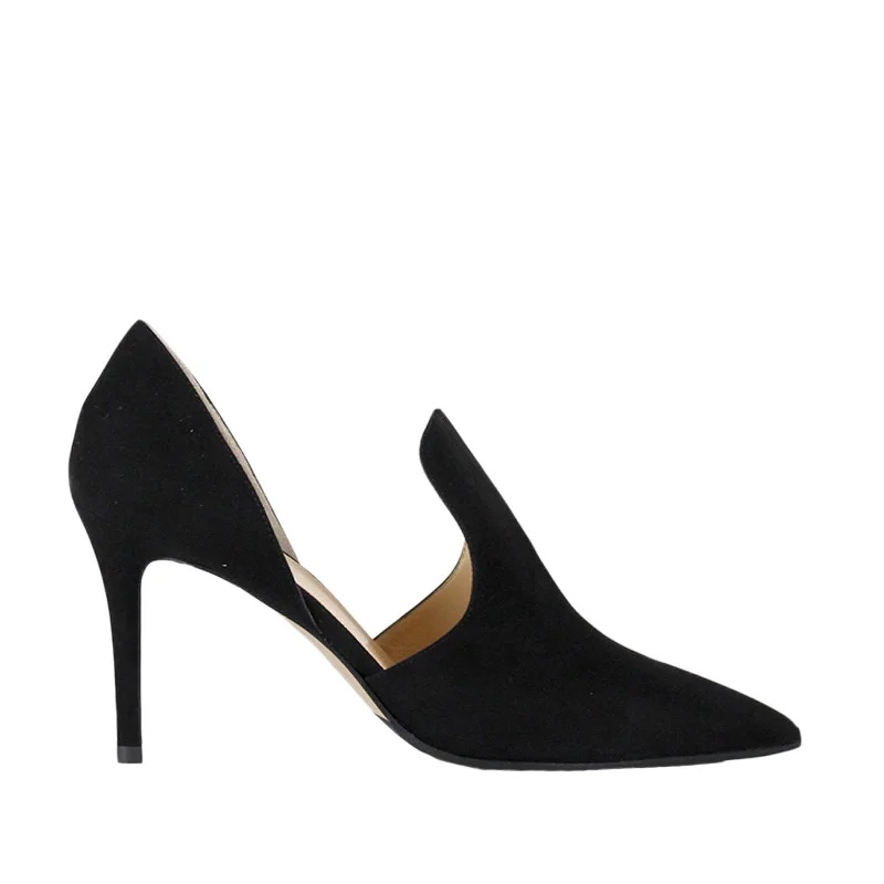 Affordable Suede Ankle Pumps for All-Day Wear--Carola Black Suede