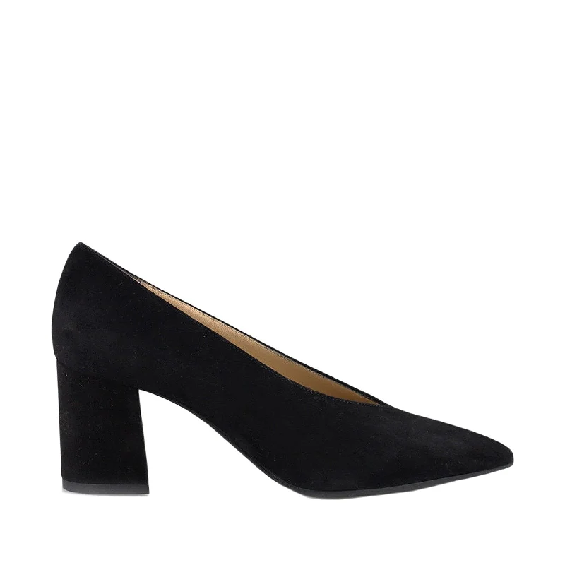 Affordable Suede Ankle Pumps for All-Day Wear--Joyce Black Suede