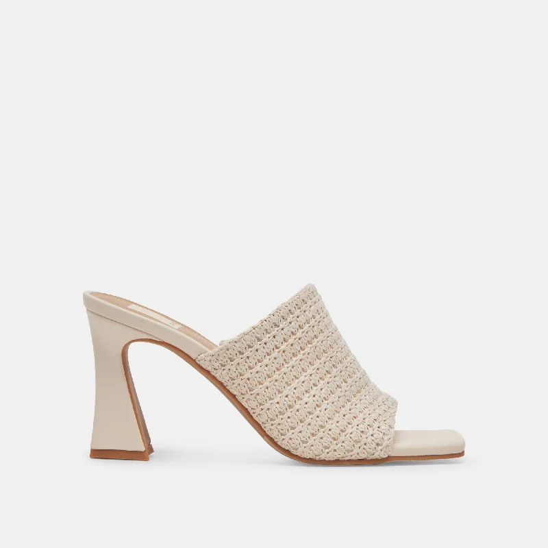 Stiletto Heel Pumps with Perfect Fit--NOVIS HEELS CREAM WOVEN-Fashionable & Classic