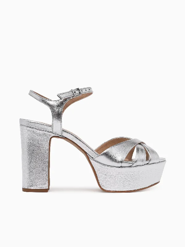 Stiletto Heel Pumps with Perfect Fit--Agnes Silver Met Nappa-Fashionable & Classic