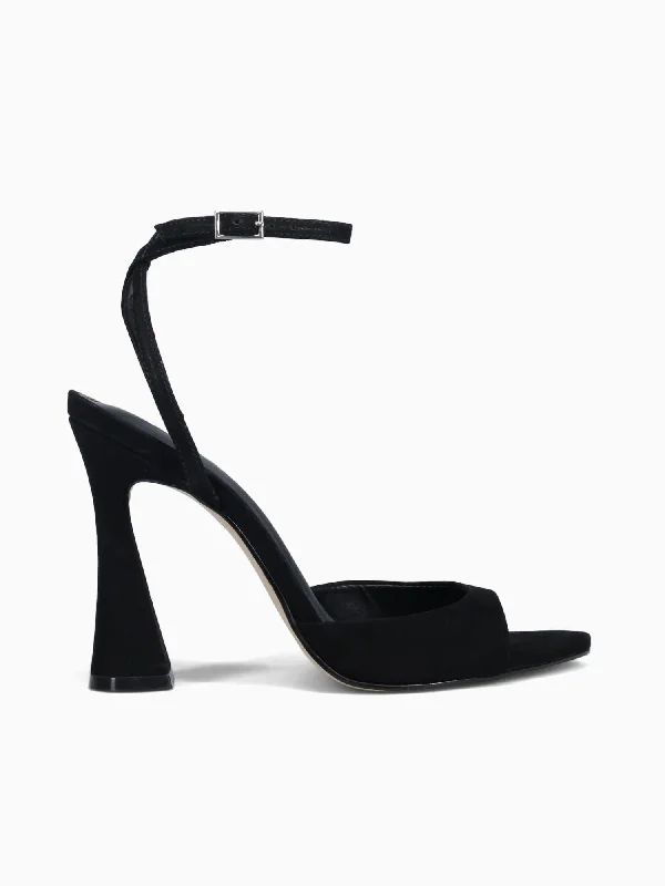 Stiletto Heel Pumps with Perfect Fit--Caren Black Nbk-Fashionable & Classic