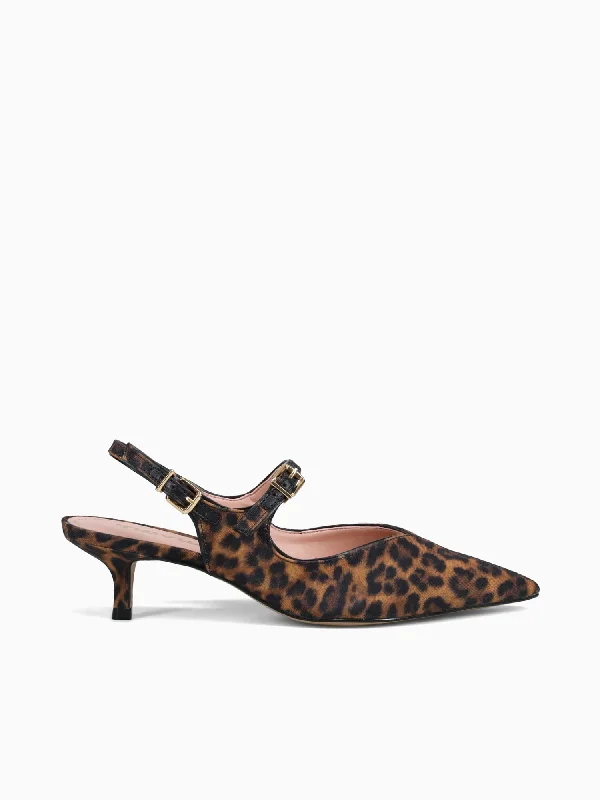 Stiletto Heel Pumps with Perfect Fit--Helga Cheetah Tecido-Fashionable & Classic