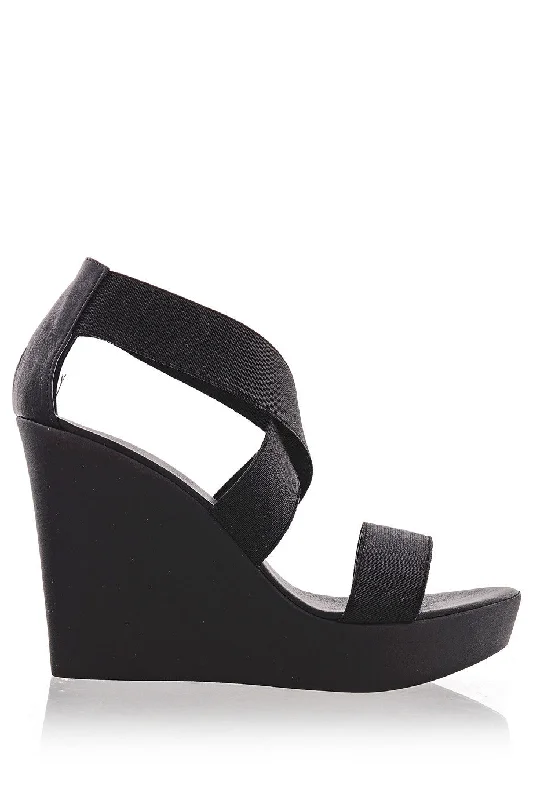 Stiletto Heel Pumps with Perfect Fit--ASSA Black Wedges-Fashionable & Classic