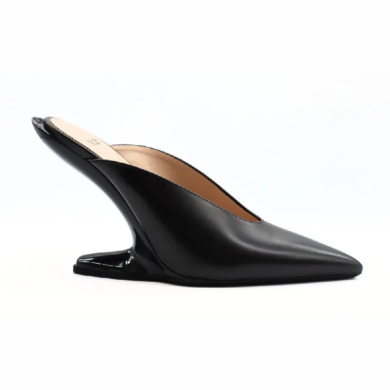 Stylish Slip-On Pumps for Quick Elegance---Nº21 23Icpxnv16002 Sculpted-Heel Slip On Leather Black