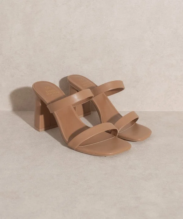 OASIS SOCIETY Khloe - Modern Strappy Heel---Affordable Strappy Platform Heels with Premium Quality