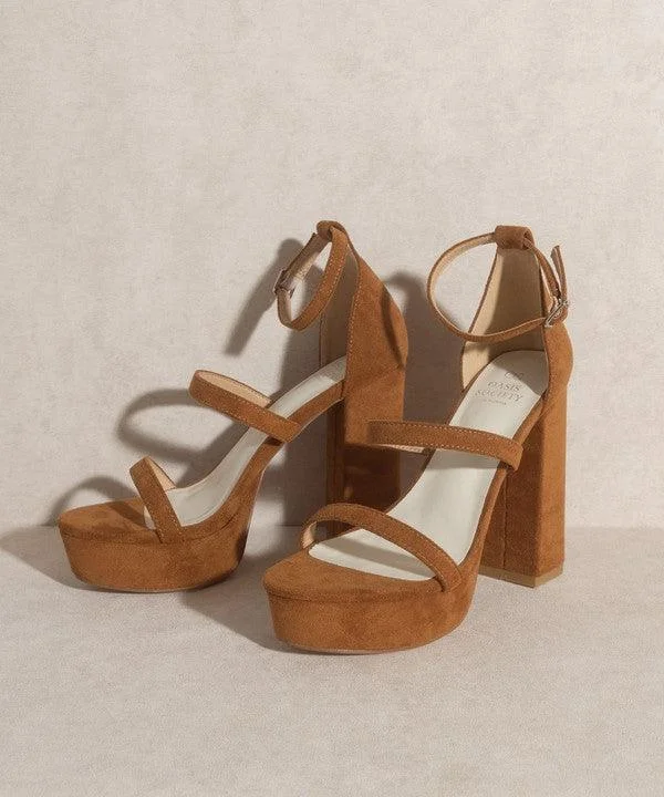 Affordable Suede Ankle Pumps for All-Day Wear--Oasis Society Raelynn - Suede Platform Heels