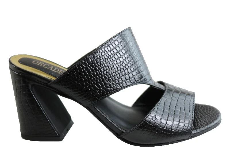 Orcade Gabbi Womens Fashion Leather Heels Made In Brazil---Comfortable Leather Pumps for Office and Everyday Wear