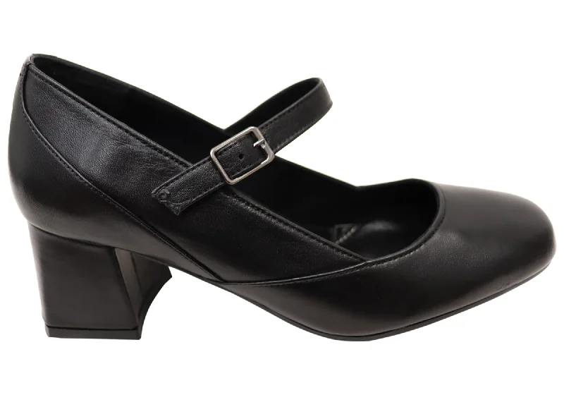 Orizonte Octava Womens European Comfortable Leather Heels---Comfortable Leather Pumps for Office and Everyday Wear