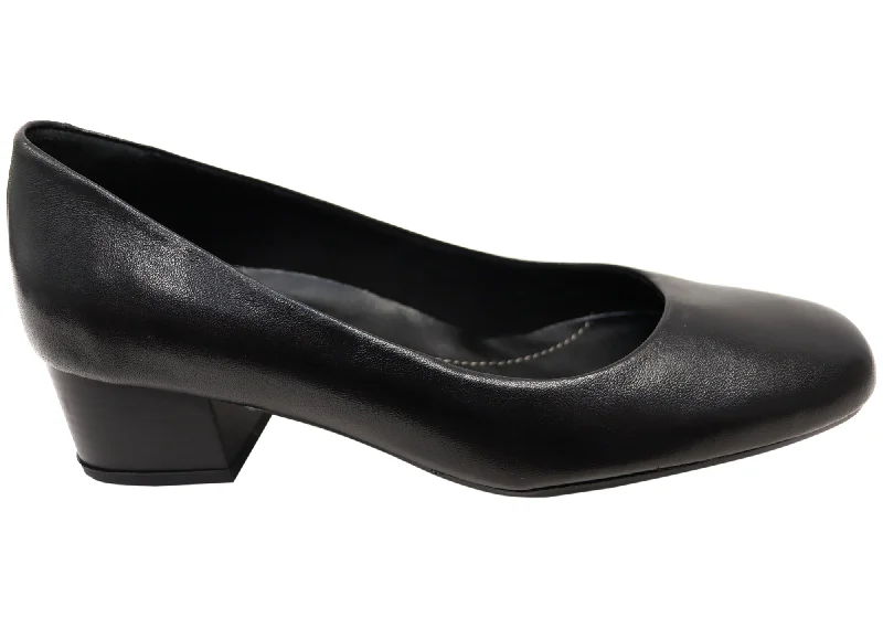 Orizonte Prize Womens European Comfortable Leather Heels---Comfortable Leather Pumps for Office and Everyday Wear