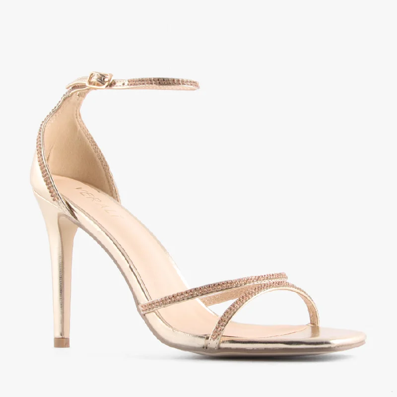 Versatile Heeled Sandals for Any Occasion---ORMOND CHAMPAGNE METALIC