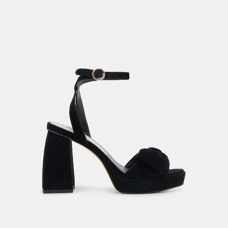 Affordable Suede Ankle Pumps for All-Day Wear--PACIE HEELS ONYX SUEDE