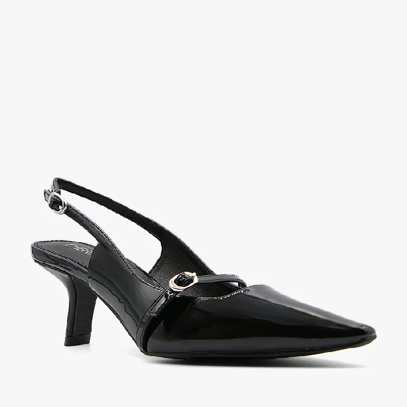 Versatile Heeled Sandals for Any Occasion---PARLOUR BLACK PATENT