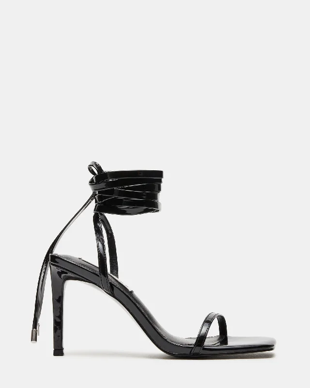 Versatile Heeled Sandals for Any Occasion---PASSIONATE BLACK PATENT