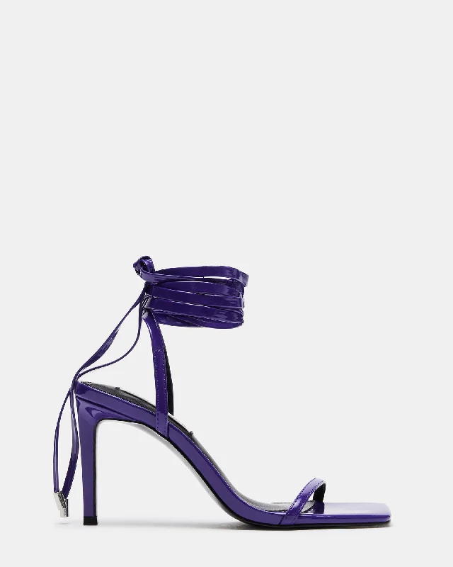 Versatile Heeled Sandals for Any Occasion---PASSIONATE PURPLE PATENT