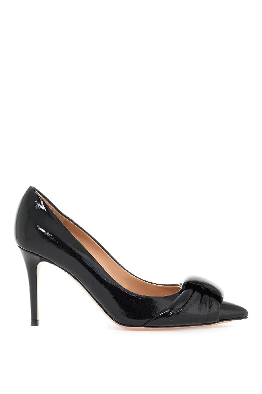 Sleek and Shiny Patent Pump Heels for a Polished Look--GIANVITO ROSSI "patent leather décollet