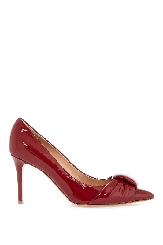 Sleek and Shiny Patent Pump Heels for a Polished Look--GIANVITO ROSSI "patent leather décollet