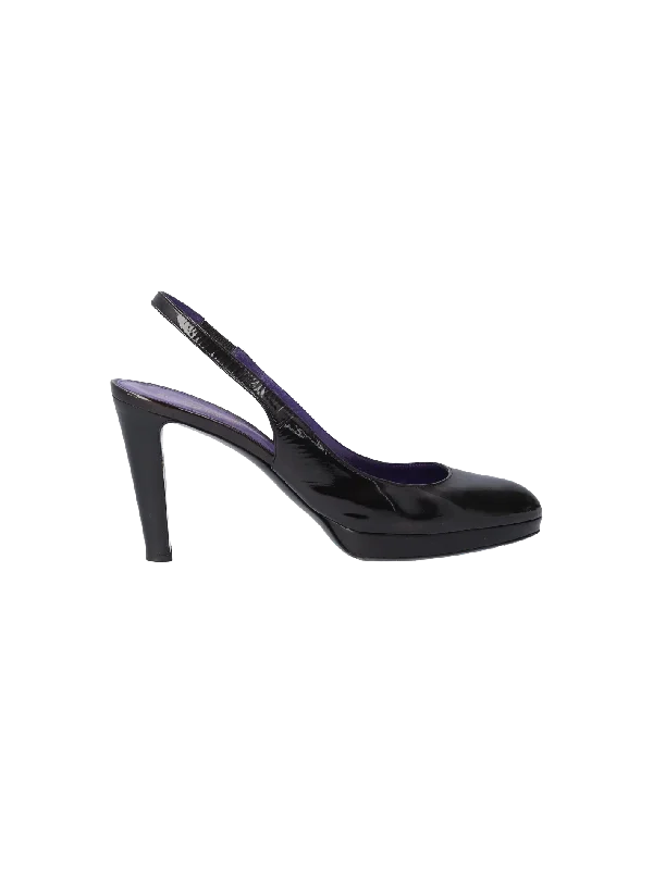 Sleek and Shiny Patent Pump Heels for a Polished Look--patent leather slingback heels