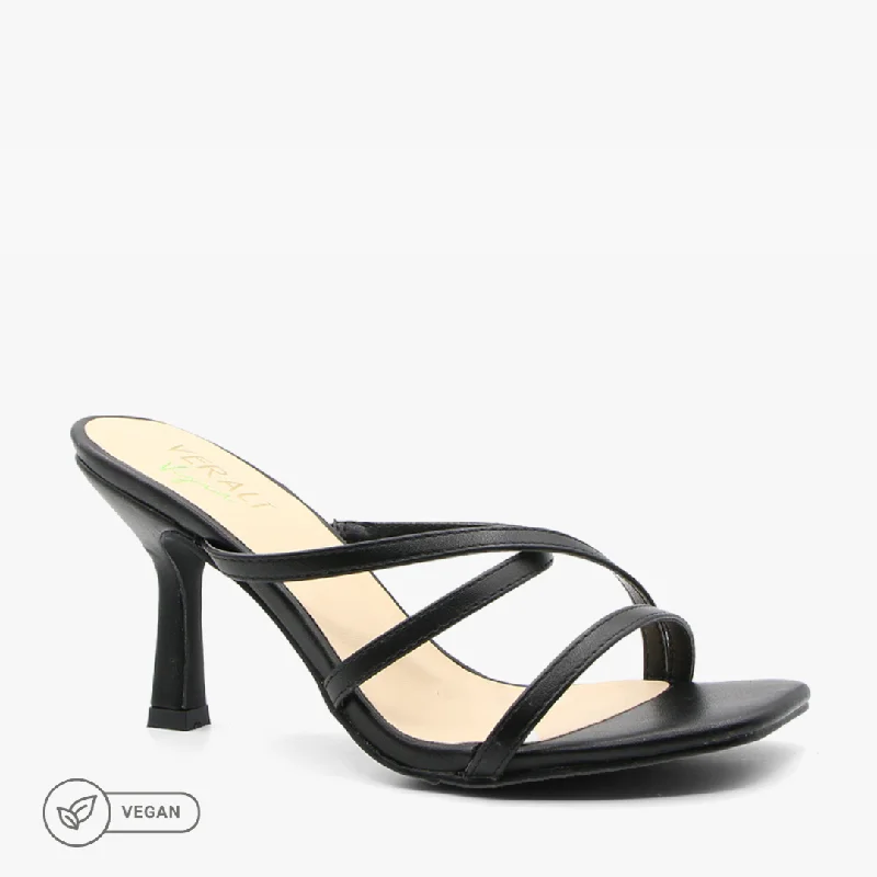 Versatile Heeled Sandals for Any Occasion---PEANUT BLACK