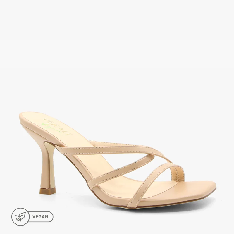 Versatile Heeled Sandals for Any Occasion---PEANUT NUDE