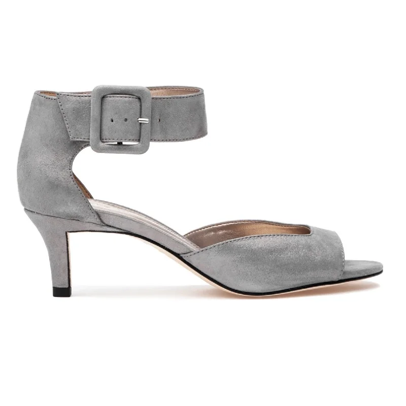 Versatile Heeled Sandals for Any Occasion---Pelle Moda Women's Berlin Pewter Metallic