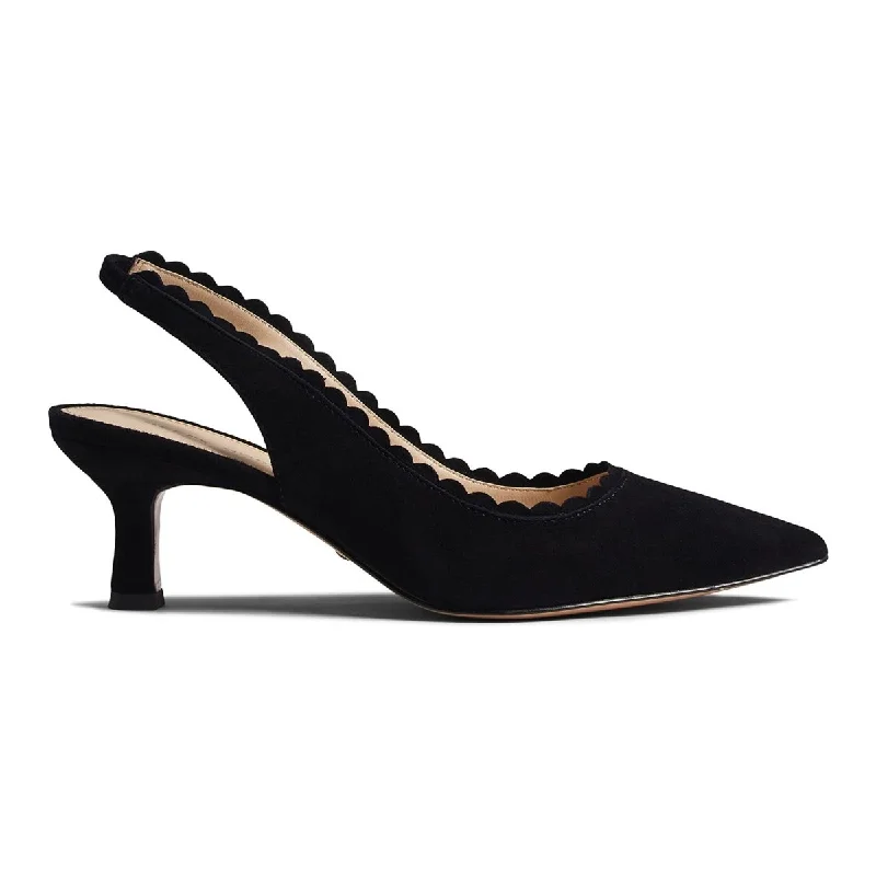 Affordable Suede Ankle Pumps for All-Day Wear--Pelle Moda Women's Kelsa Black Suede