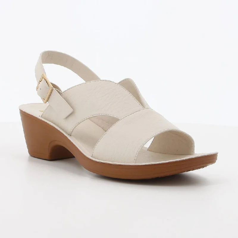 Trendy Chunky Heel Pumps for Casual Wear--Pierre Cardin Caramelo Block Heel - White