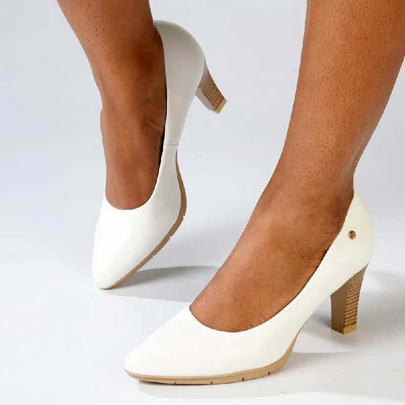 Versatile Heeled Sandals for Any Occasion---Pierre Cardin Elodie Court Heel - White