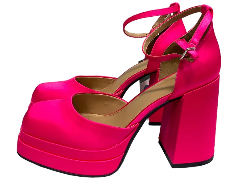 Pink Shoes Heels Block Wild Fable, Size 6---Fashionable Kitten Heels for Date Night