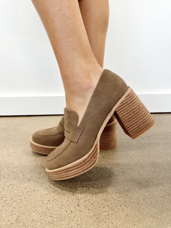 Trendy Chunky Heel Pumps for Casual Wear--Platform Loafer