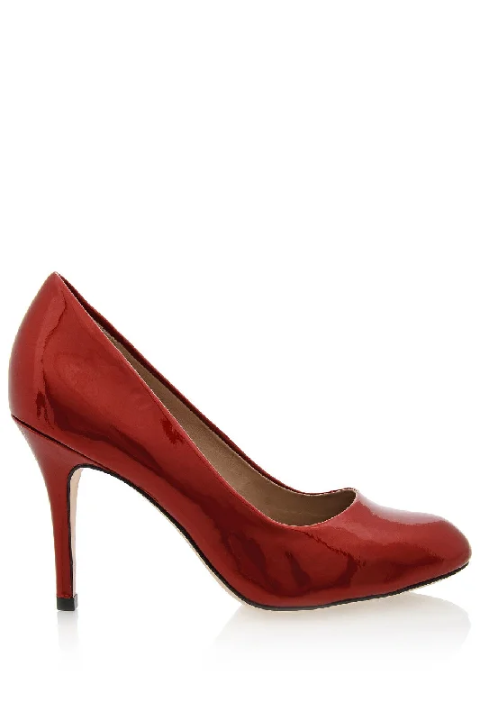 Sleek and Shiny Patent Pump Heels for a Polished Look--ALDITH Pearl Campari Red Patent Leather Pumps