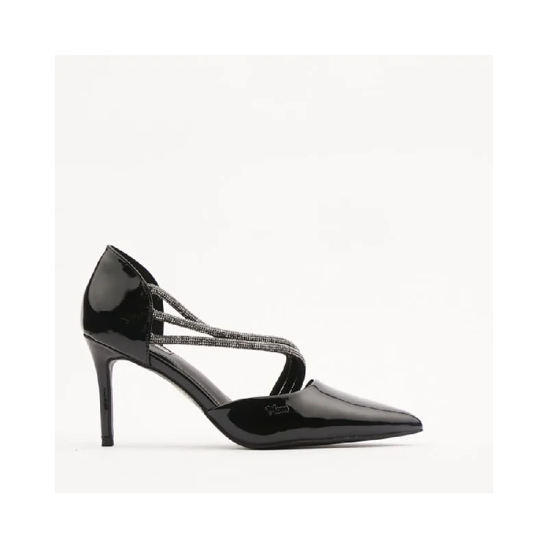 Versatile Heeled Sandals for Any Occasion---Plum Footwear Pl306577 Ladies Ciara High Heels Black