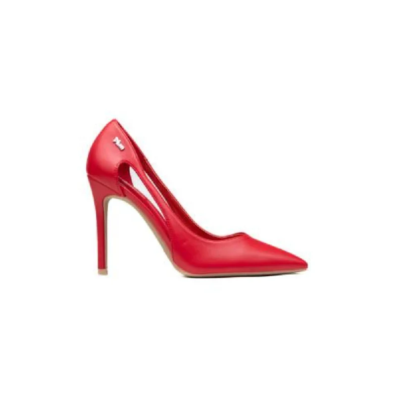 Plum Pl081282 Ladies Faith Heels Red---Fashionable Kitten Heels for Date Night