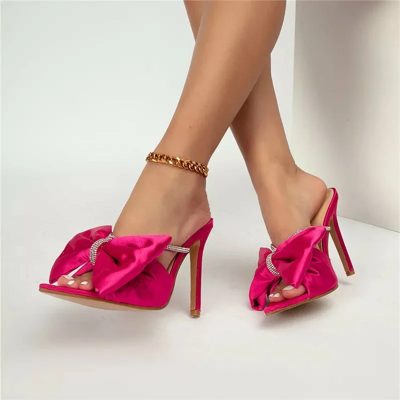 Stiletto Heel Pumps with Perfect Fit--Pointed toe big bow stiletto shoes-Fashionable & Classic