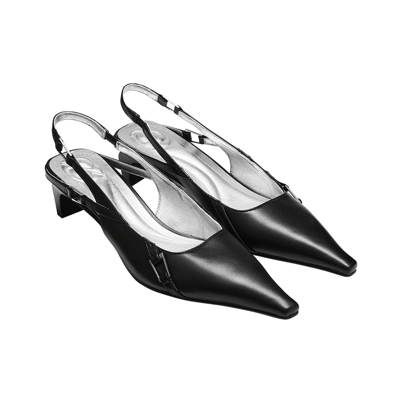 Stiletto Heel Pumps with Perfect Fit--Pointed Toe Leather Heels-Fashionable & Classic