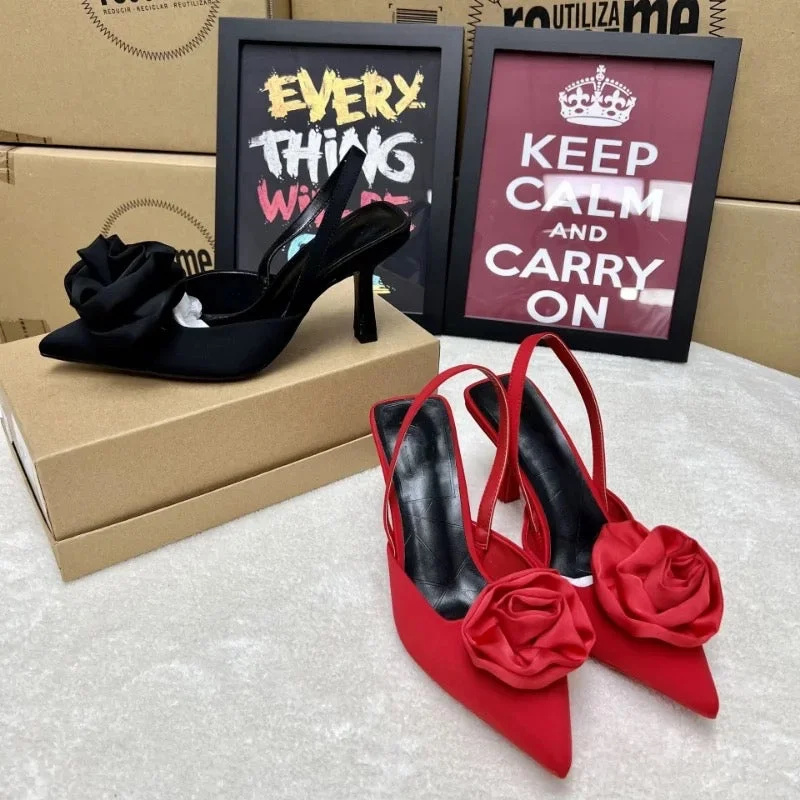 Stiletto Heel Pumps with Perfect Fit--Rose Pointed Toe Heel-Fashionable & Classic