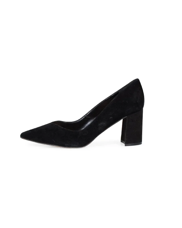 Affordable Suede Ankle Pumps for All-Day Wear--Pointed Toe Suede Heels