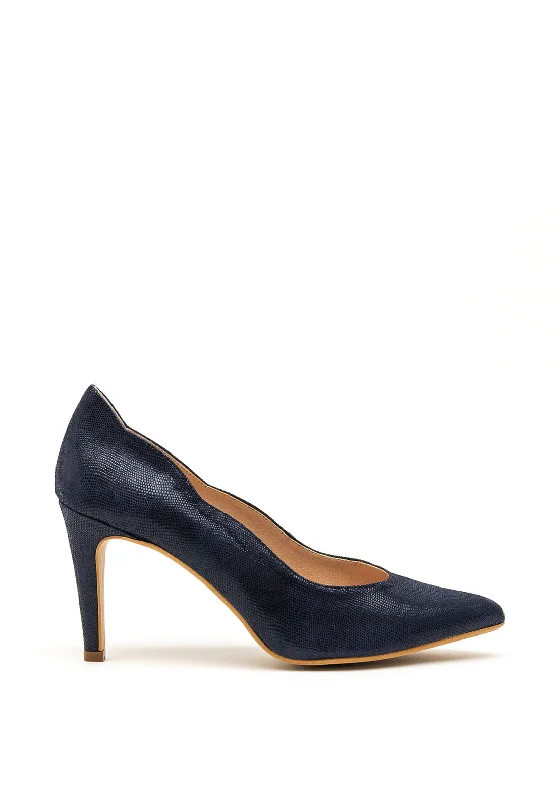 Affordable Suede Ankle Pumps for All-Day Wear--Pomares Faux Suede Court Shoes, Navy