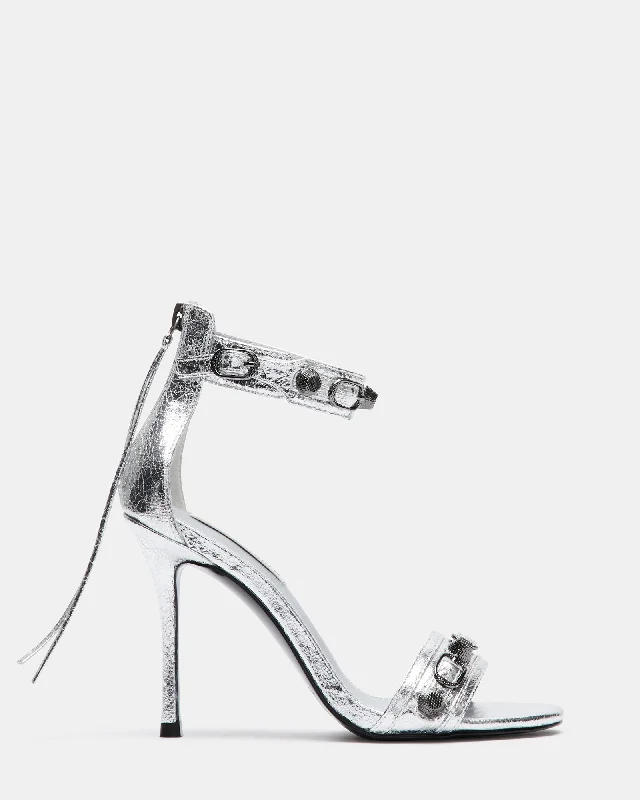 Versatile Heeled Sandals for Any Occasion---PRECIOUS SILVER