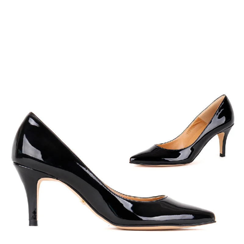 Versatile Heeled Sandals for Any Occasion---PRIMOLOCO - black patent