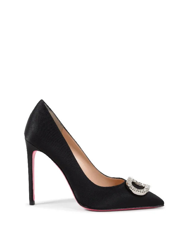 Princess Pump - Satin BlackAffordable Satin Heels with a Luxe Touch