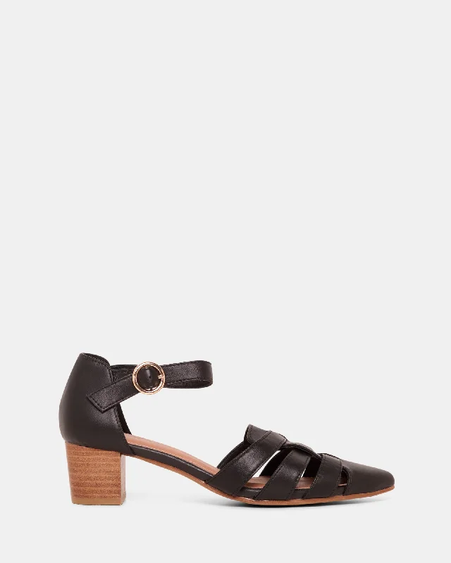 Versatile Heeled Sandals for Any Occasion---Priola Black