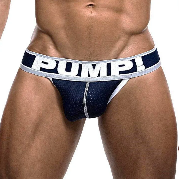 Versatile Heeled Sandals for Any Occasion---PUMP Thunder mesh jockstrap navy